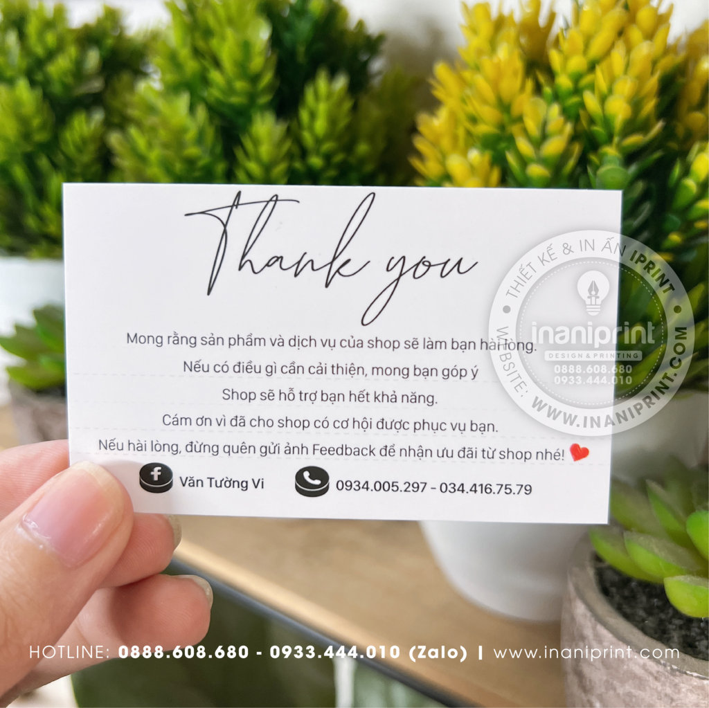 THIỆP CẢM ƠN, THẺ CÁM ƠN, THIỆP THANK_ cám ơn khách hàng-MẪU CHỮ NHẬT 2 |  Shopee Việt Nam