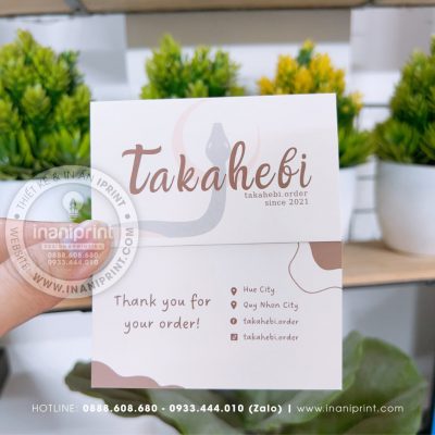 Mẫu Card cám ơn Takahebi, Thiệp cám ơn Takehebi, Danh Thiếp cám ơn Takahebi đẹp giá rẻ