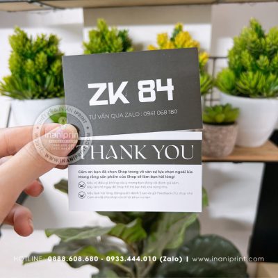 Mẫu Card cám ơn  Shop ZK 84, Thiệp cám ơn Shop ZK 84, Danh Thiếp cám ơn Shop ZK 84 đẹp giá rẻ