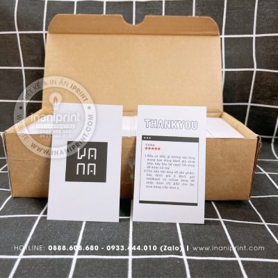 Mẫu Card cám ơn Vana Shop, Thiệp cám ơn Vana Shop, Danh Thiếp cám ơn Vana Shop đẹp giá rẻ