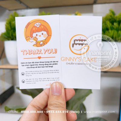 Mẫu Card cám ơn Ginny's Cake, Thiệp cám ơn Ginny's Cake, Danh Thiếp cám ơn Ginny's Cake đẹp giá rẻ