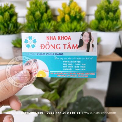Mẫu Card Visit Nha Khoa Đồng Tâm, Name Card Nha Khoa Đồng Tâm, Danh Thiếp Nha Khoa Đồng Tâm đẹp giá rẻ