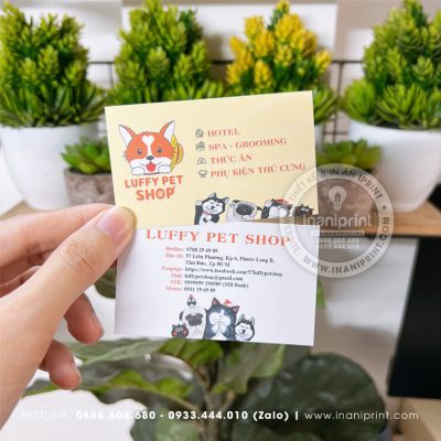 Mẫu Card Visit Luffy Pet Shop, Name Card Luffy Pet Shop, Danh Thiếp Luffy Pet Shop đẹp giá rẻ