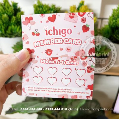 Mẫu Card Visit Shop Ichigo, Name Card Shop Ichigo, Danh Thiếp Shop Ichigo đẹp giá rẻ