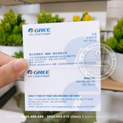 Mẫu Card Visit Công Ty Gree Air Conditioner, Name Card Công Ty Gree Air Conditioner, Danh Thiếp Công Ty Gree Air Conditioner đẹp giá rẻ