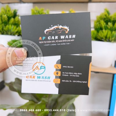 Mẫu Card Visit AP Car Wash, Name Card AP Car Wash, Danh Thiếp AP Car Wash đẹp giá rẻ