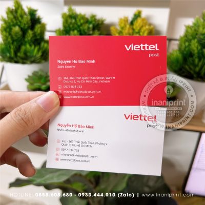 Mẫu Card Visit Nhà Mạng Viettel, Name Card Nhà Mạng Viettel, Danh Thiếp Nhà Mạng Viettel đẹp giá rẻ
