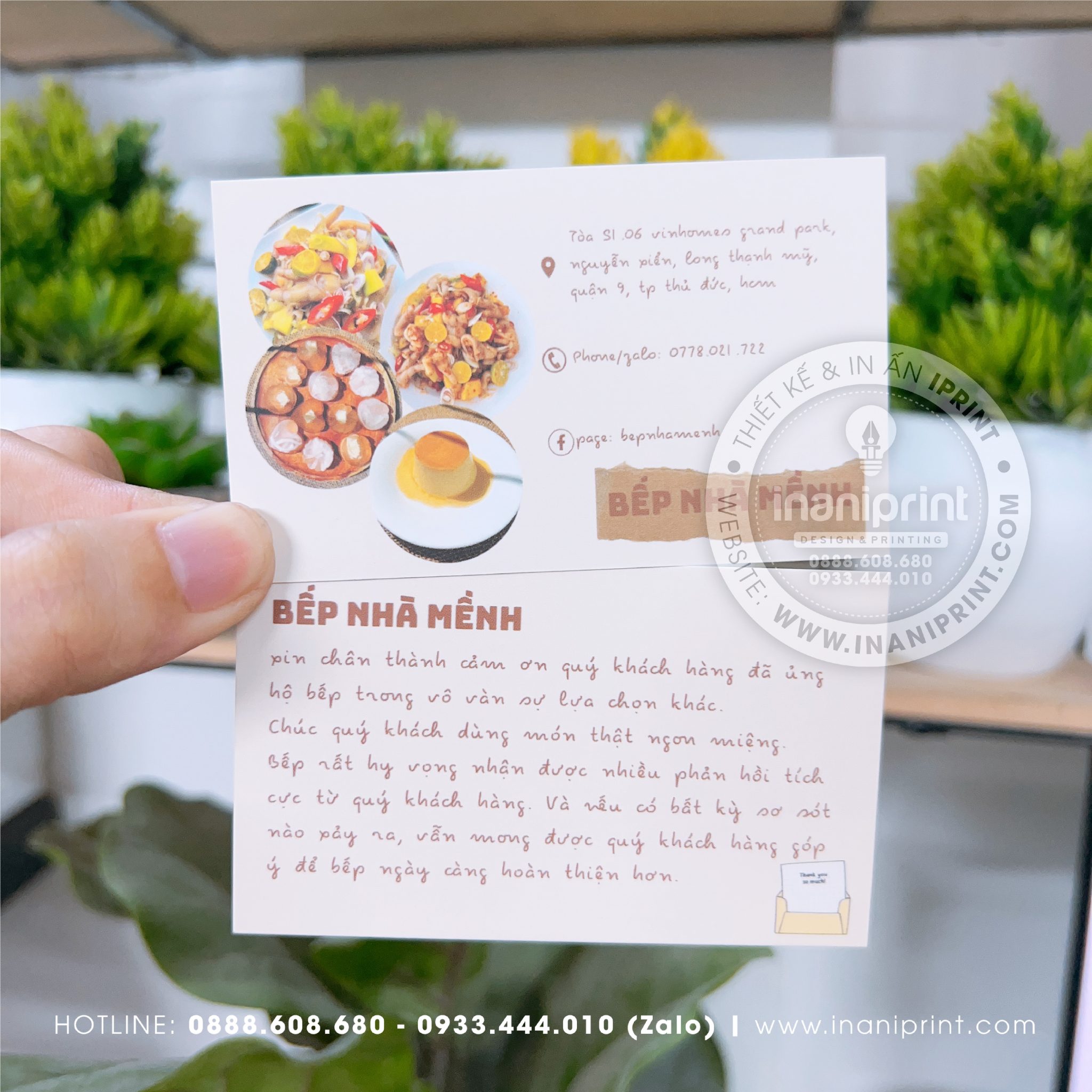 Mẫu Card Visit Quán Ăn, Name Card Quán Ăn, Danh Thiếp Quán Ăn đẹp giá