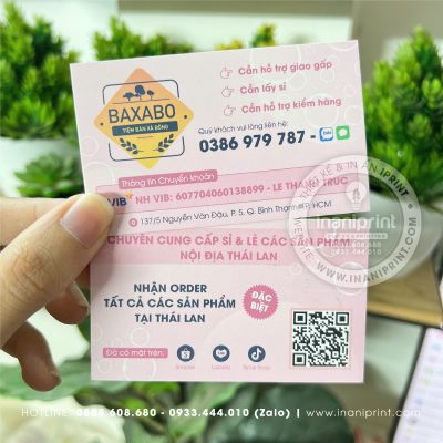 Mẫu Card Visit Tiệm Bán Xà Bông, Name Card Tiệm Bán Xà Bông, Danh Thiếp Tiệm Bán Xà Bông đẹp giá rẻ