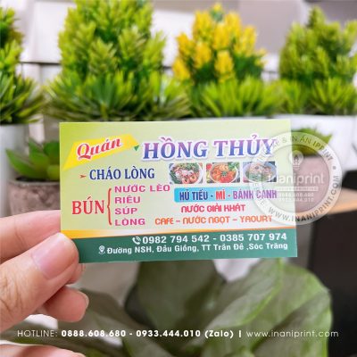 Mẫu Card Visit Quán Ăn, Name Card Quán Ăn, Danh Thiếp Quán Ăn đẹp giá rẻ