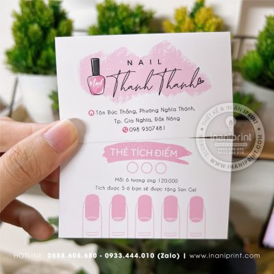 Mẫu Card Visit Tiệm Nails, Name Card Tiệm Nails, Danh Thiếp Tiệm Nails đẹp giá rẻ
