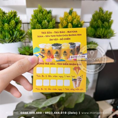 Mẫu Card Visit Tiệm Trà Sữa, Name Card Tiệm Trà Sữa, Danh Thiếp Tiệm Trà Sữa đẹp giá rẻ