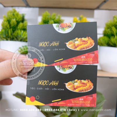 Mẫu Card Visit Nhận Đặt Tiệc, Name Card Nhận Đặt Tiệc, Danh Thiếp Nhận Đặt Tiệc đẹp giá rẻ