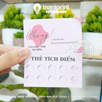 Mẫu Phiếu Tích Điểm Tiệm Nails Đẹp, Thẻ Tích Điểm Dành Tiệm Nails Cho Spa, Tiệm Nails Đẹp Giá Rẻ