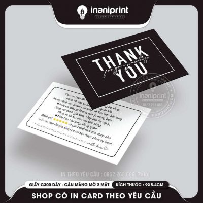 Mẫu Card cám ơn Dễ Thương, Thiệp cám ơn Cute, Danh Thiếp cám ơn Dễ Thương đẹp giá rẻ