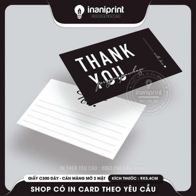 Mẫu Card cám ơn Dễ Thương, Thiệp cám ơn Cute, Danh Thiếp cám ơn Dễ Thương đẹp giá rẻ