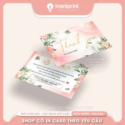 Mẫu Card cám ơn Dễ Thương, Thiệp cám ơn Cute, Danh Thiếp cám ơn Dễ Thương đẹp giá rẻ