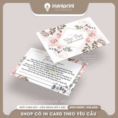 Mẫu Card cám ơn Dễ Thương, Thiệp cám ơn Cute, Danh Thiếp cám ơn Dễ Thương đẹp giá rẻ