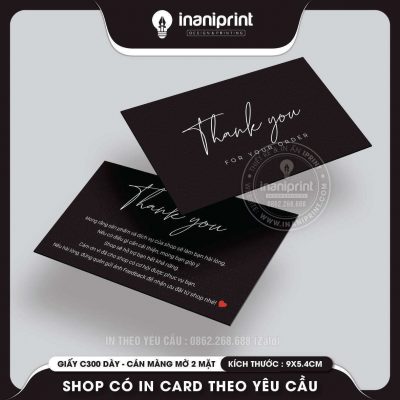 Mẫu Card cám ơn Dễ Thương, Thiệp cám ơn Cute, Danh Thiếp cám ơn Dễ Thương đẹp giá rẻ