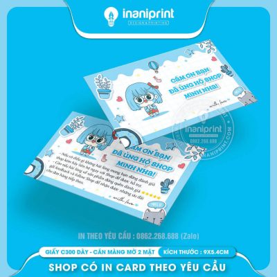 Mẫu Card cám ơn Dễ Thương, Thiệp cám ơn Cute, Danh Thiếp cám ơn Dễ Thương đẹp giá rẻ