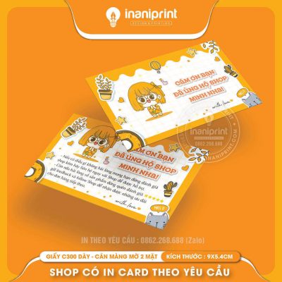 Mẫu Card cám ơn Dễ Thương, Thiệp cám ơn Cute, Danh Thiếp cám ơn Dễ Thương đẹp giá rẻ