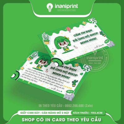 Mẫu Card cám ơn Dễ Thương, Thiệp cám ơn Cute, Danh Thiếp cám ơn Dễ Thương đẹp giá rẻ