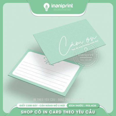 Mẫu Card cám ơn Dễ Thương, Thiệp cám ơn Cute, Danh Thiếp cám ơn Dễ Thương đẹp giá rẻ