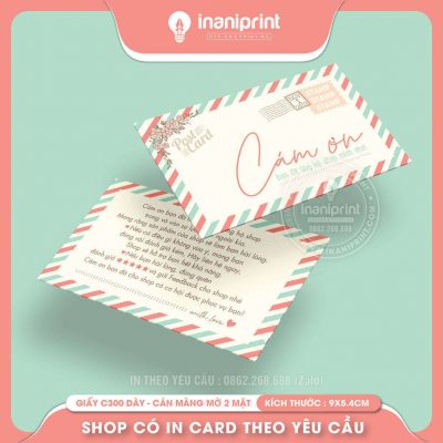 Mẫu Card cám ơn Dễ Thương, Thiệp cám ơn Cute, Danh Thiếp cám ơn Dễ Thương đẹp giá rẻ