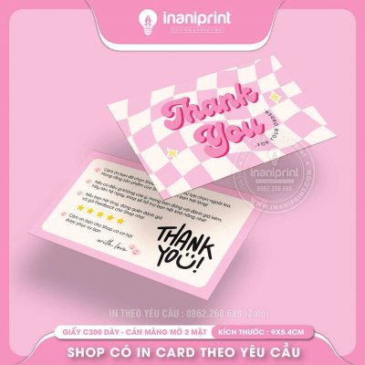 Mẫu Card cám ơn Dễ Thương, Thiệp cám ơn Cute, Danh Thiếp cám ơn Dễ Thương đẹp giá rẻ