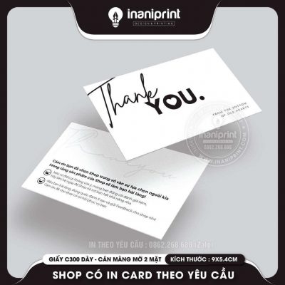 Mẫu Card cám ơn Dễ Thương, Thiệp cám ơn Cute, Danh Thiếp cám ơn Dễ Thương đẹp giá rẻ