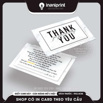 Mẫu Card cám ơn Dễ Thương, Thiệp cám ơn Cute, Danh Thiếp cám ơn Dễ Thương đẹp giá rẻ