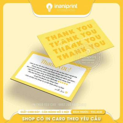 Mẫu Card cám ơn Dễ Thương, Thiệp cám ơn Cute, Danh Thiếp cám ơn Dễ Thương đẹp giá rẻ