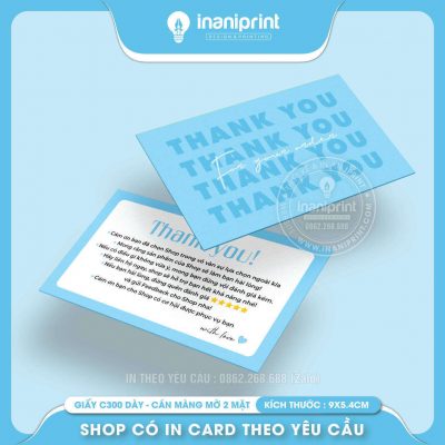 Mẫu Card cám ơn Dễ Thương, Thiệp cám ơn Cute, Danh Thiếp cám ơn Dễ Thương đẹp giá rẻ