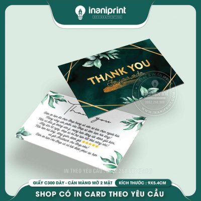 Mẫu Card cám ơn Dễ Thương, Thiệp cám ơn Cute, Danh Thiếp cám ơn Dễ Thương đẹp giá rẻ