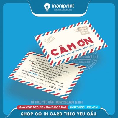 Mẫu Card cám ơn Dễ Thương, Thiệp cám ơn Cute, Danh Thiếp cám ơn Dễ Thương đẹp giá rẻ