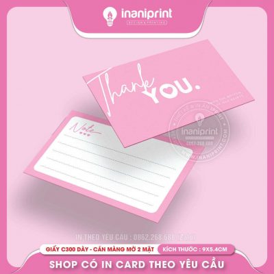 Mẫu Card cám ơn Dễ Thương, Thiệp cám ơn Cute, Danh Thiếp cám ơn Dễ Thương đẹp giá rẻ