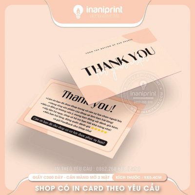 Mẫu Card cám ơn Dễ Thương, Thiệp cám ơn Cute, Danh Thiếp cám ơn Dễ Thương đẹp giá rẻ