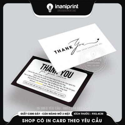 Mẫu Card cám ơn Dễ Thương, Thiệp cám ơn Cute, Danh Thiếp cám ơn Dễ Thương đẹp giá rẻ