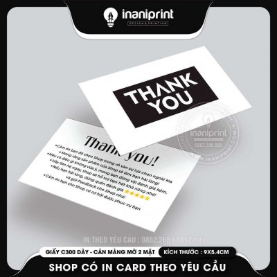 Mẫu Card cám ơn Dễ Thương, Thiệp cám ơn Cute, Danh Thiếp cám ơn Dễ Thương đẹp giá rẻ