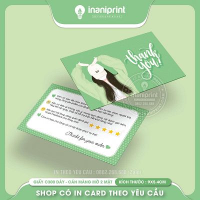 Mẫu Card cám ơn Dễ Thương, Thiệp cám ơn Cute, Danh Thiếp cám ơn Dễ Thương đẹp giá rẻ