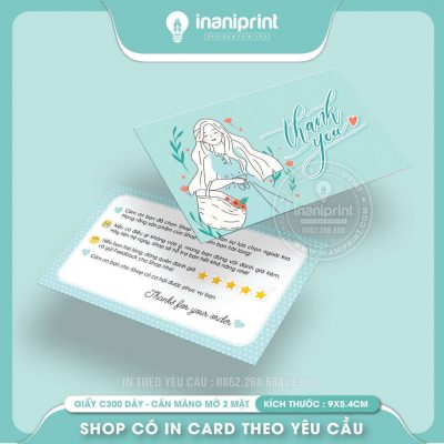 Mẫu Card cám ơn Dễ Thương, Thiệp cám ơn Cute, Danh Thiếp cám ơn Dễ Thương đẹp giá rẻ