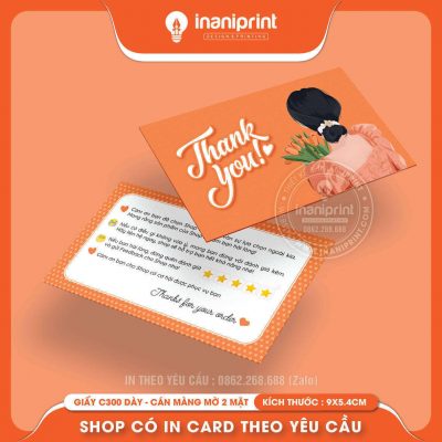 Mẫu Card cám ơn Dễ Thương, Thiệp cám ơn Cute, Danh Thiếp cám ơn Dễ Thương đẹp giá rẻ