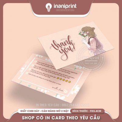 Mẫu Card cám ơn Dễ Thương, Thiệp cám ơn Cute, Danh Thiếp cám ơn Dễ Thương đẹp giá rẻ