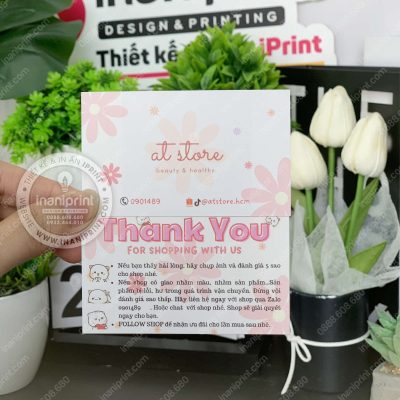 Mẫu Card Cám Ơn Shop Phụ Kiện, Thiệp Cám Ơn Shop Phụ Kiện, Danh Thiếp Cám Ơn Shop Phụ Kiện Dễ Thương đẹp giá rẻ