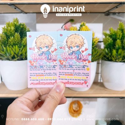 Mẫu Card Cám Ơn Shop Mận, Thiệp Cám Ơn Shop Mận, Danh Thiếp Cám Ơn Shop Mận Dễ Thương đẹp giá rẻ