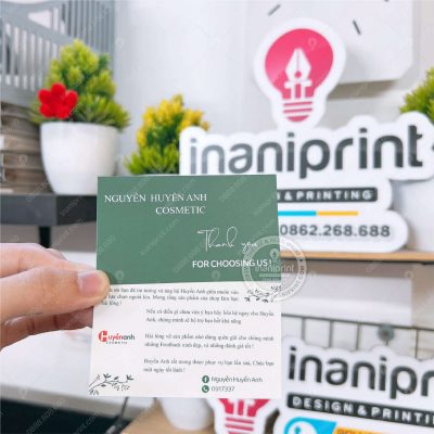 Mẫu Card Cám Ơn Shop Mỹ Phẩm, Thiệp Cám Ơn Shop Mỹ Phẩm, Danh Thiếp Cám Ơn Shop Mỹ Phẩm Dễ Thương đẹp giá rẻ