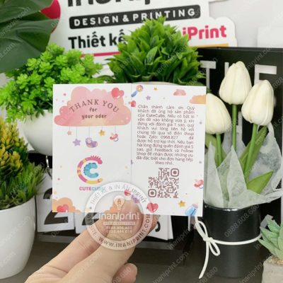 Mẫu Card Cám Ơn Shop Mẹ Và Bé, Thiệp Cám Ơn Shop Phụ Kiện Em Bé, Danh Thiếp Cám Ơn Shop Mẹ Và Bé Dễ Thương đẹp giá rẻ