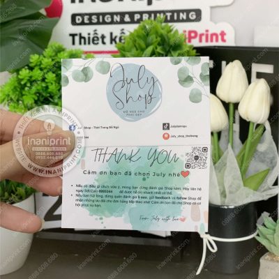 Mẫu Card Cám Ơn Shop Đầm Ngủ Dễ Thương, Thiệp Cám Ơn Shop Đầm Ngủ Cute, Danh Thiếp Cám Ơn Shop Đầm Ngủ Dễ Thương đẹp giá rẻ