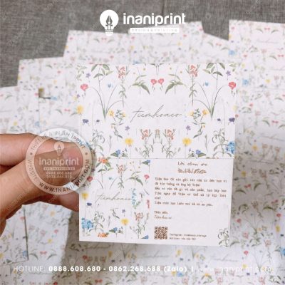 Mẫu Card Cám Ơn Shop Hoa Dễ Thương, Thiệp Cám Ơn Shop Hoa Cute, Danh Thiếp Cám Ơn Dễ Thương đẹp giá rẻ