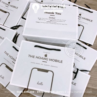 Mẫu Túi Giấy Shop Mobile, Túi Xách Giấy Shop Mobile, Túi Giấy Shop Mobile Quảng Cáo Đẹp Giá Rẻ